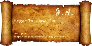 Hegedűs Agnella névjegykártya
